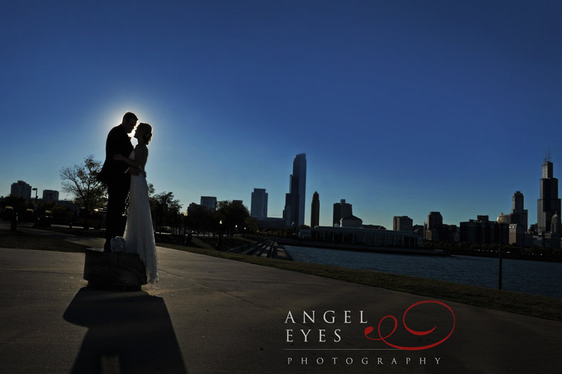 Adler planetarium, Chicago wedding planning, skyline wedding photos, lakefront Lake Michigan