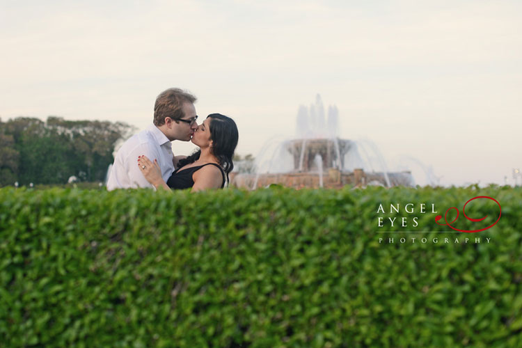 Chicago engagement photos, Buckingham fountain downtown, pets dogs family photography (3)