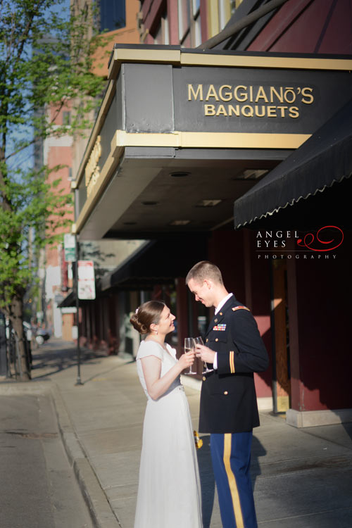 Maggiano's Little Italy, Chicago downtown  Olive Park wedding photos, Military wedding, Angel Eyes Photography by Hilda Burke  (1)