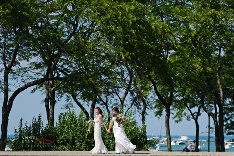 Same sex wedding Chicago, Flowers- Larkspur- Beth Barnett (1)