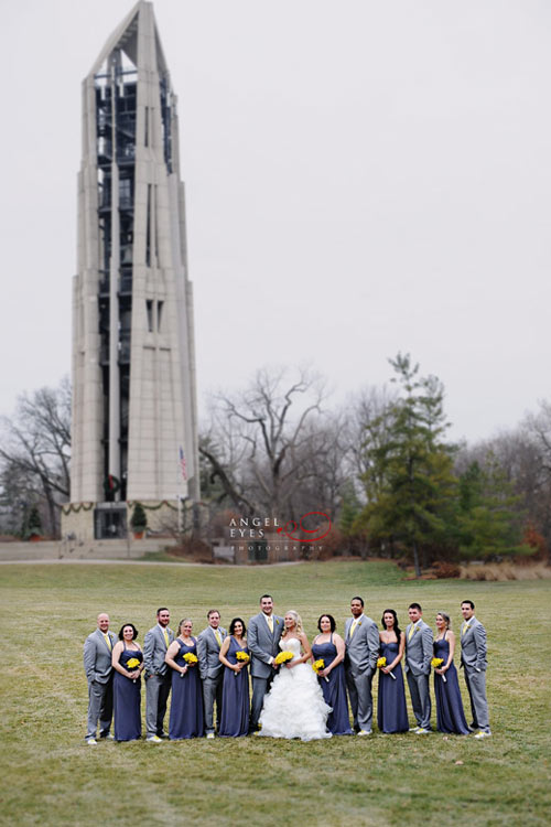 Naperville Riverwalk wedding photos, Yellow wedding flowers (19)