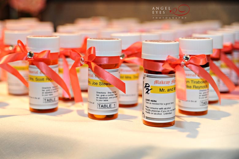 Wedding favors, medicine bottles, nurse