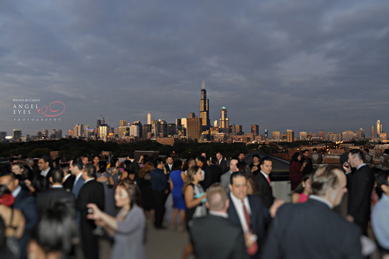 National Italian American Sports Hall of Fame wedding, rooftop skyline wedding photos in Chicago (4)